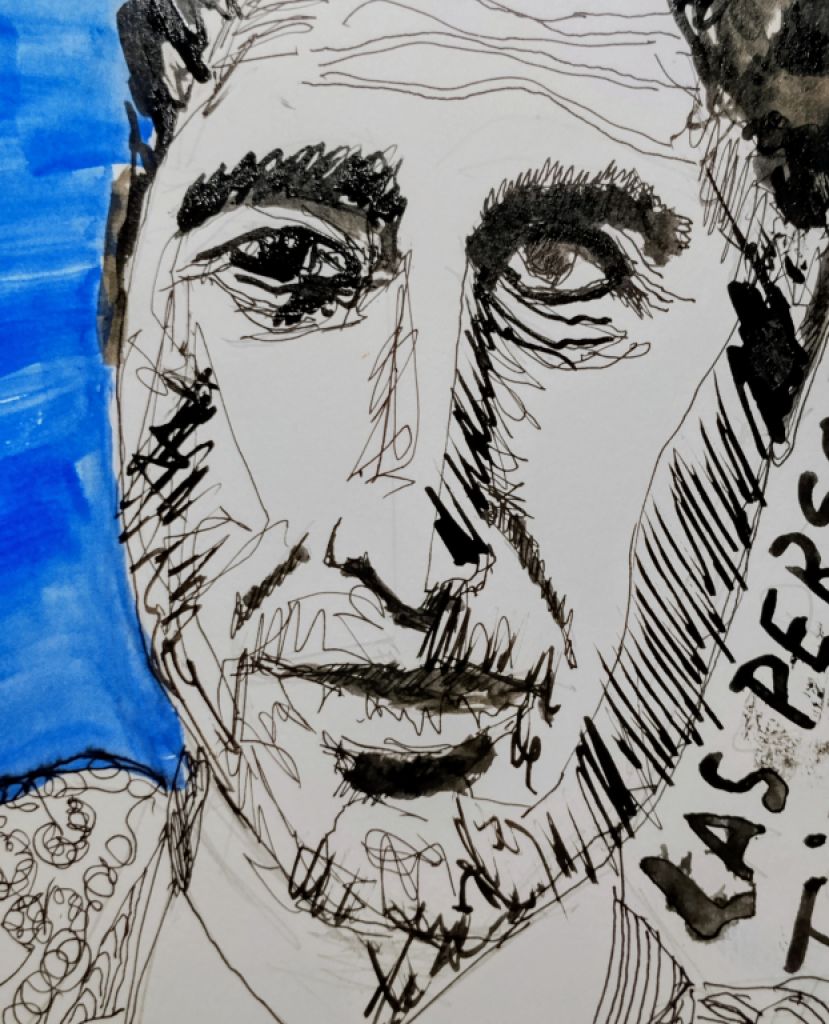 Drawing of a torero philosopher