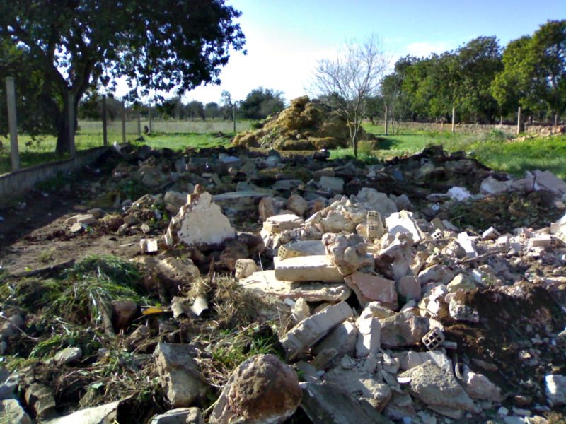Zerkleinerung von Steinen, Bauschutt und Aushubmaterial.